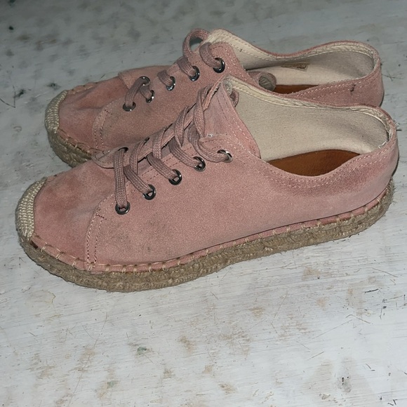 Alohas pink suede espadrilles shoe | size 7-7.5 - Picture 5 of 6